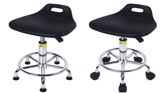 Black Polyurethane PU Leather Seat Esd Cleanroom Chair Student Laboratory Antistatic Swivel Office