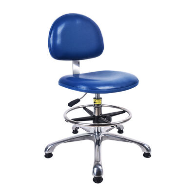Ergonomic Armless Lab PU Leather Chairs