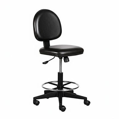 300 Lbs Weight Capacity Black PU Leather ESD Lab Chair with Easy To Clean Surface for Laboratory Use
