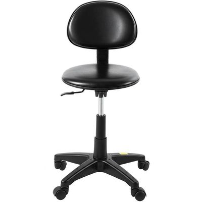 Black PU Lab Antistatic Chair with Ergonomic Design and Model PU-AC-001 for ESD Labs