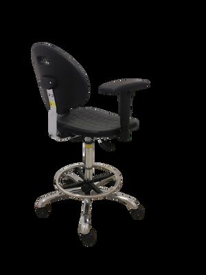 PU Lab Antistatic Chair with 300 lbs Weight Capacity Adjustable Height and Ergonomic Design for ESD Safe Environments