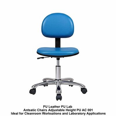 PU Leather PU Lab Antistatic Chairs Adjustable Height PU AC 001 Ideal for Cleanroom Workstations and Laboratory Applications